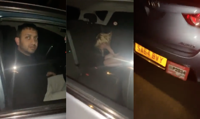 Muslim Uber driver caught raping blonde English girl
